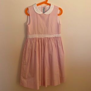 Pink dress with white details